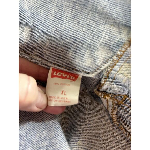 Levi's jean jacket trucker men's size XL Vintage worn in the late 1980's - Picture 4 of 11